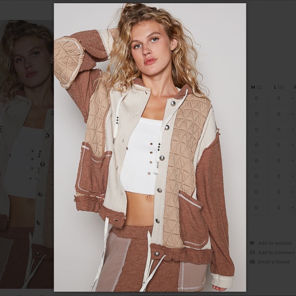 POL “ Chicago 2 “  POL Quilted Thermal Jacket with Waist String and Hood SR73 - Picture 1 of 6